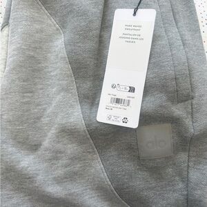 ALO Medium Gray Make Waves Sweatpants